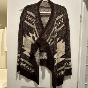 BCBGMAXAZRIA Cardigan Sweater with Silver Metallic detail